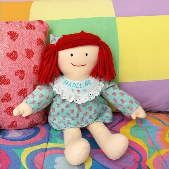 Madeline Other - Vintage 1998 Eden Madeline Doll – Red Yarn Hair, Floral Pajamas, Appendix Scar